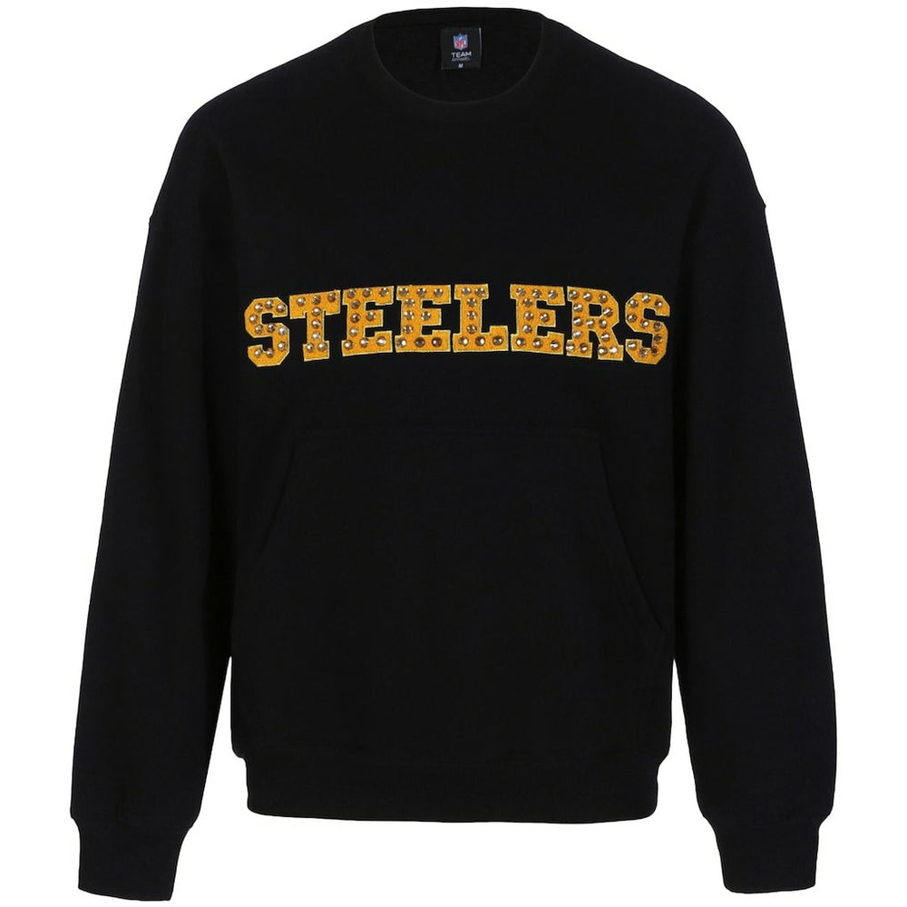 Cuce Women's Chenille Jeweled Sweatshirt - Pittsburgh Steelers Sweatshirts