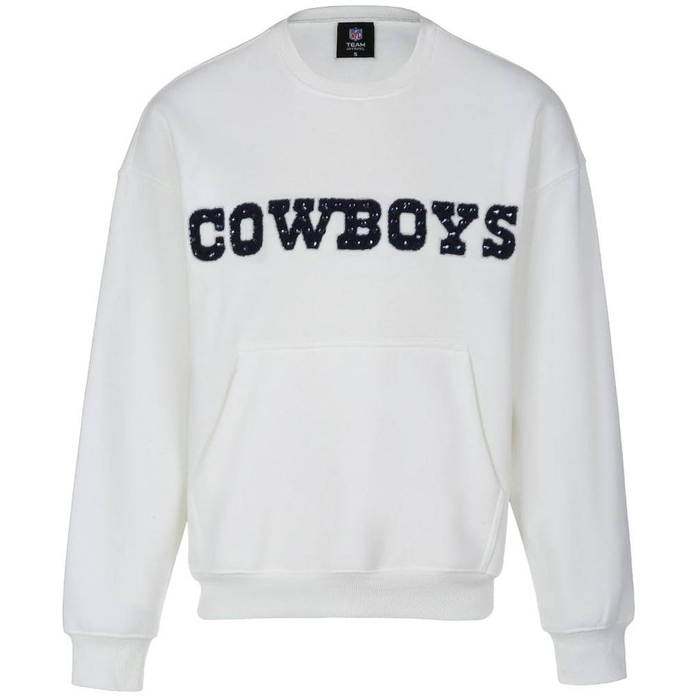 Cuce Women's Chenille Jeweled Sweatshirt - Dallas Cowboys Sweatshirts