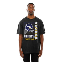 Retro Logo Enzyme Washed Oversized T-Shirt - Minnesota Vikings T-shirts