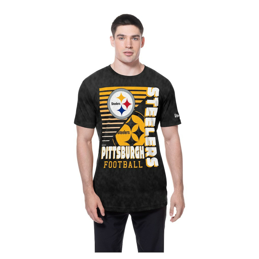 Enzyme Washed Oversized T-Shirt - Pittsburgh Steelers T-shirts