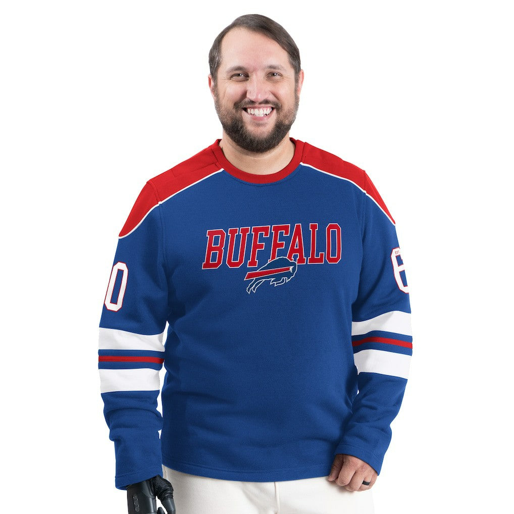 G-III Sports by Carl Banks Adaptive Lord Stanley Crewneck Sweatshirt - Buffalo Bills Sweatshirts