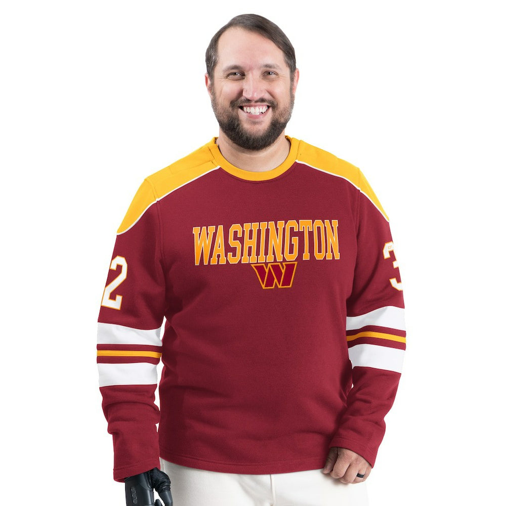G-III Sports by Carl Banks Adaptive Lord Stanley Crewneck Sweatshirt - Washington Commanders Sweatshirts