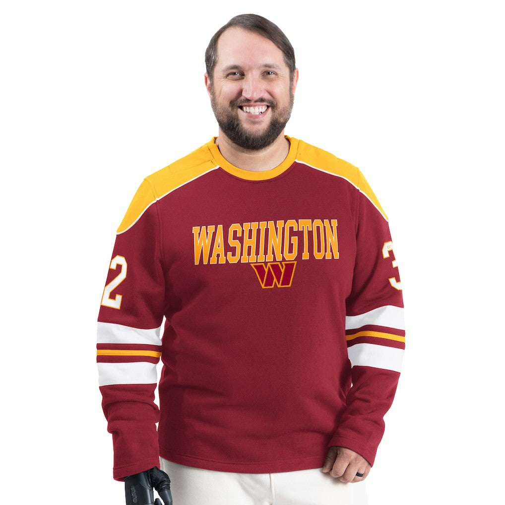 G-III Sports by Carl Banks Adaptive Lord Stanley Crewneck Sweatshirt - Washington Commanders Sweatshirts