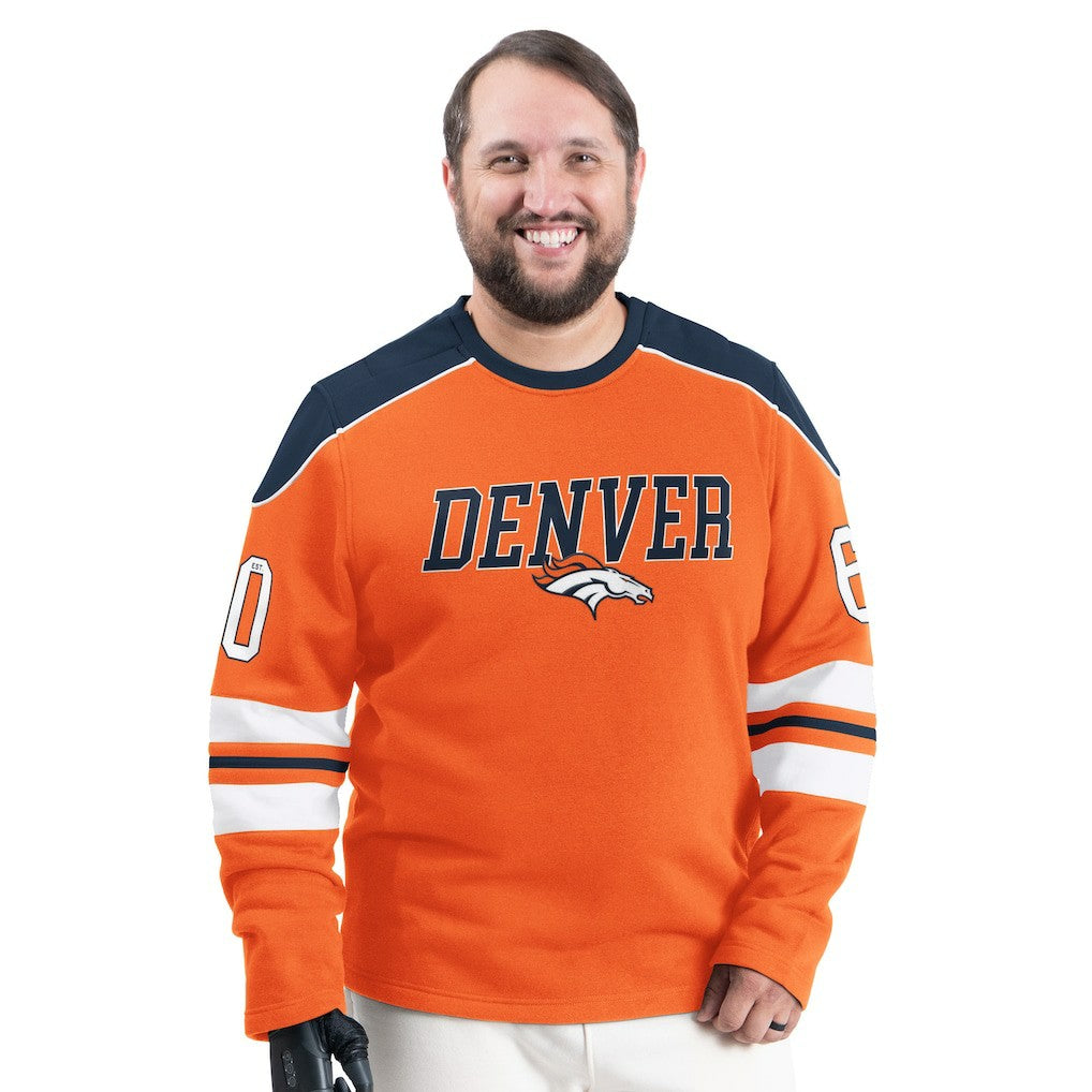 G-III Sports by Carl Banks Adaptive Lord Stanley Crewneck Sweatshirt - Denver Broncos Sweatshirts