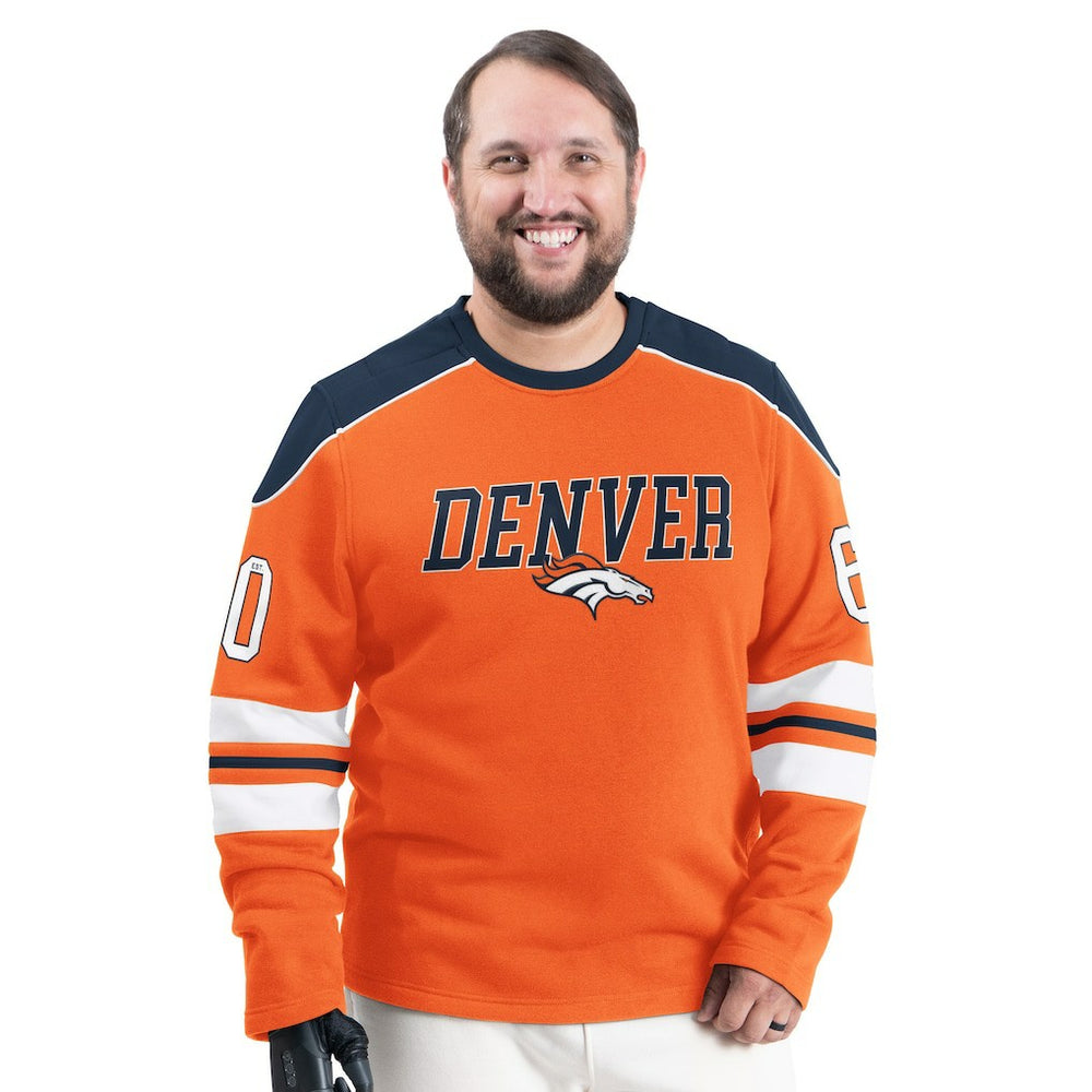 G-III Sports by Carl Banks Adaptive Lord Stanley Crewneck Sweatshirt - Denver Broncos Sweatshirts