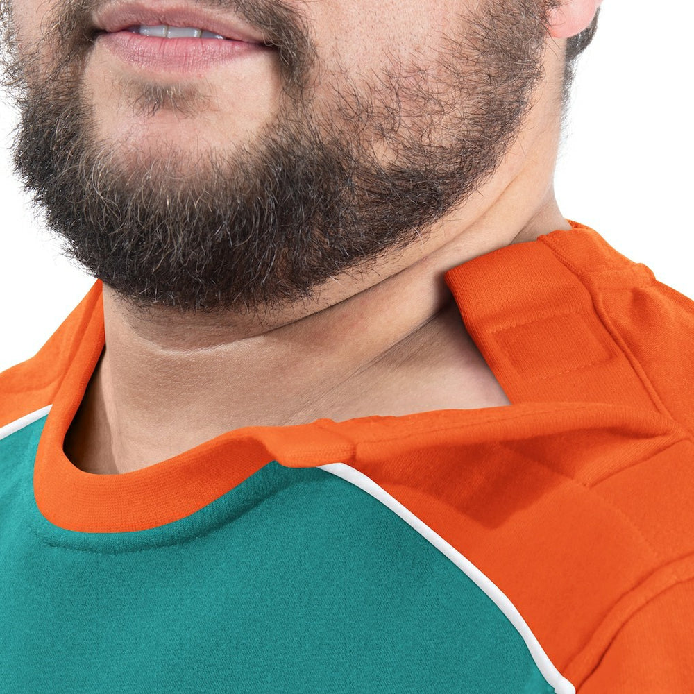 G-III Sports by Carl Banks Adaptive Lord Stanley Crewneck Sweatshirt - Miami Dolphins Sweatshirts