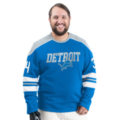 G-III Sports by Carl Banks Adaptive Lord Stanley Crewneck Sweatshirt - Detroit Lions Sweatshirts