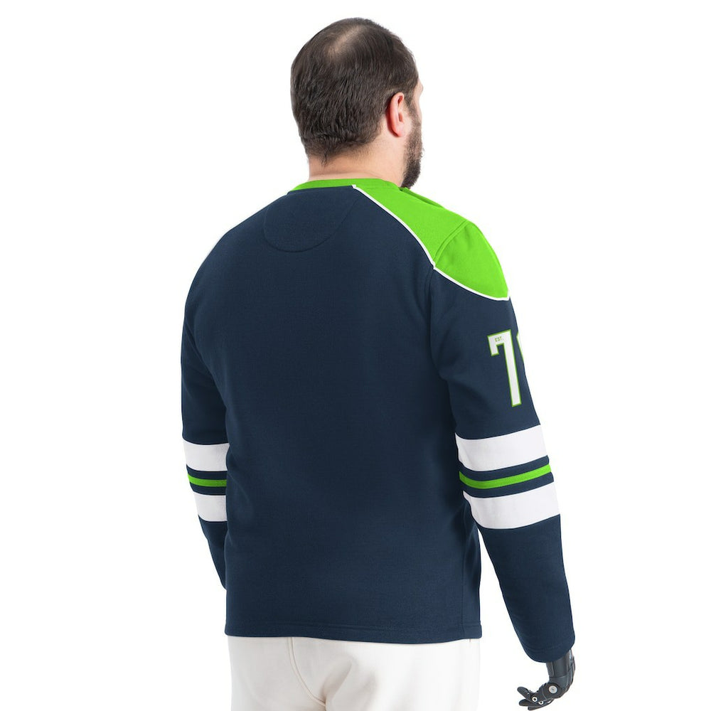 G-III Sports by Carl Banks Adaptive Lord Stanley Crewneck Sweatshirt - Seattle Seahawks Sweatshirts