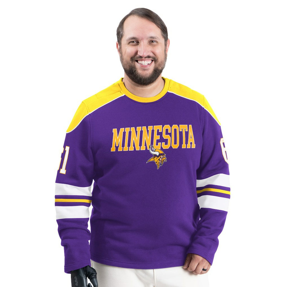 G-III Sports by Carl Banks Adaptive Lord Stanley Crewneck Sweatshirt - Minnesota Vikings Sweatshirts