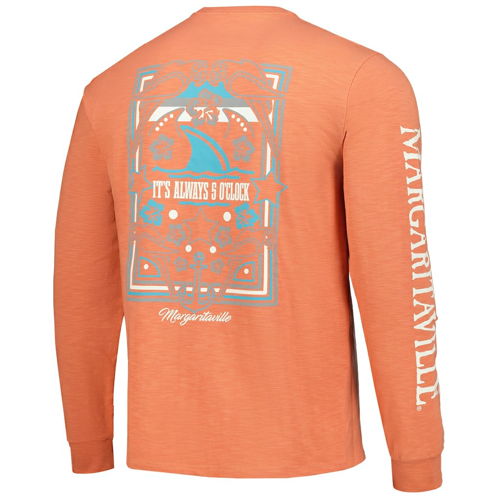 Margaritaville Five O'Clock Henley Long Sleeve T-Shirt - Cleveland Browns T-shirts