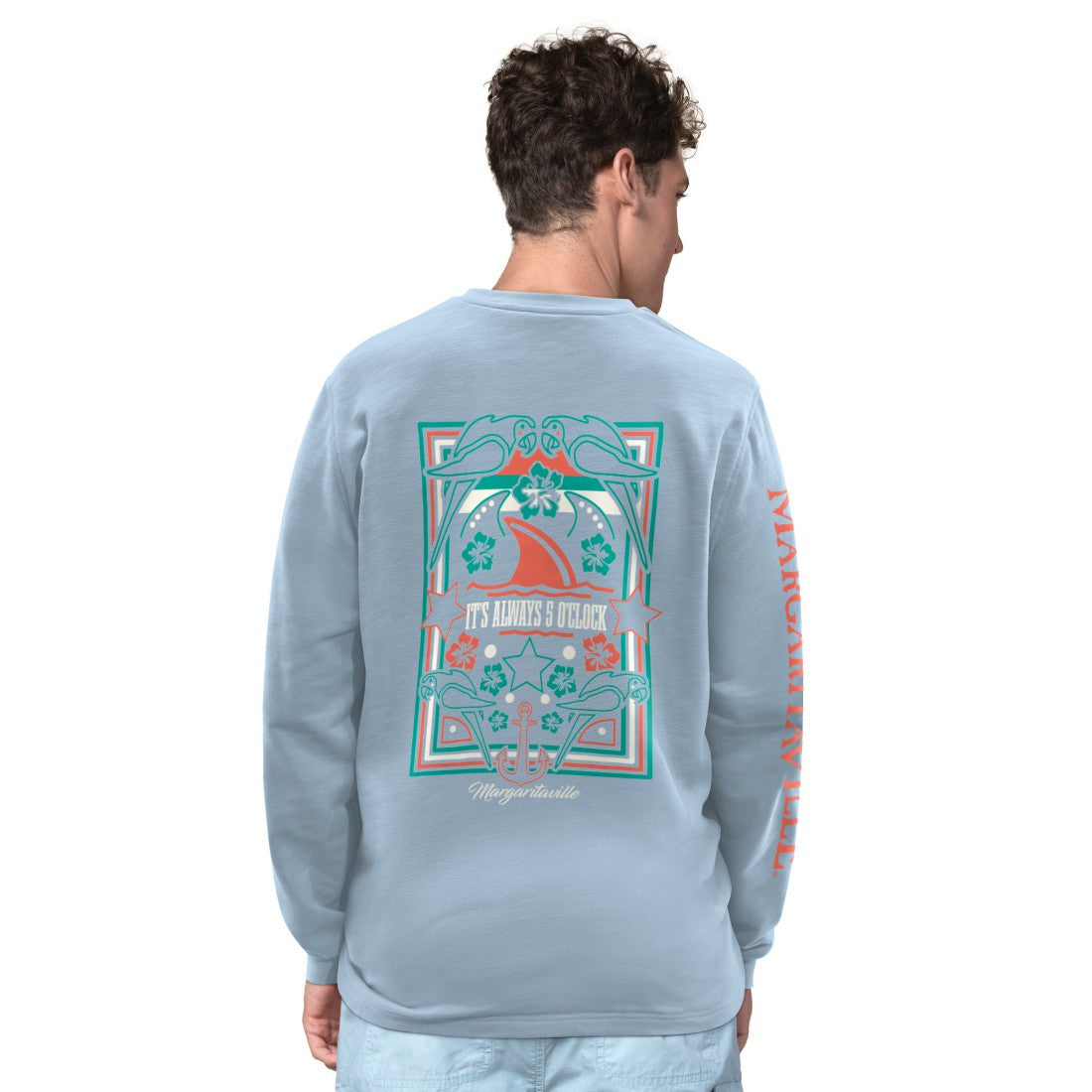 Margaritaville Five O'Clock Henley Long Sleeve T-Shirt - Houston Texans T-shirts