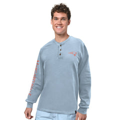 Margaritaville Five O'Clock Henley Long Sleeve T-Shirt - New England Patriots T-shirts