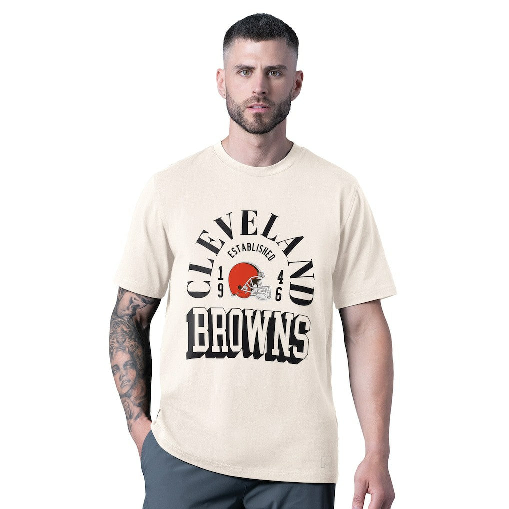 MSX by Michael Strahan Whiteout Vintage T-Shirt - Cleveland Browns T-shirts