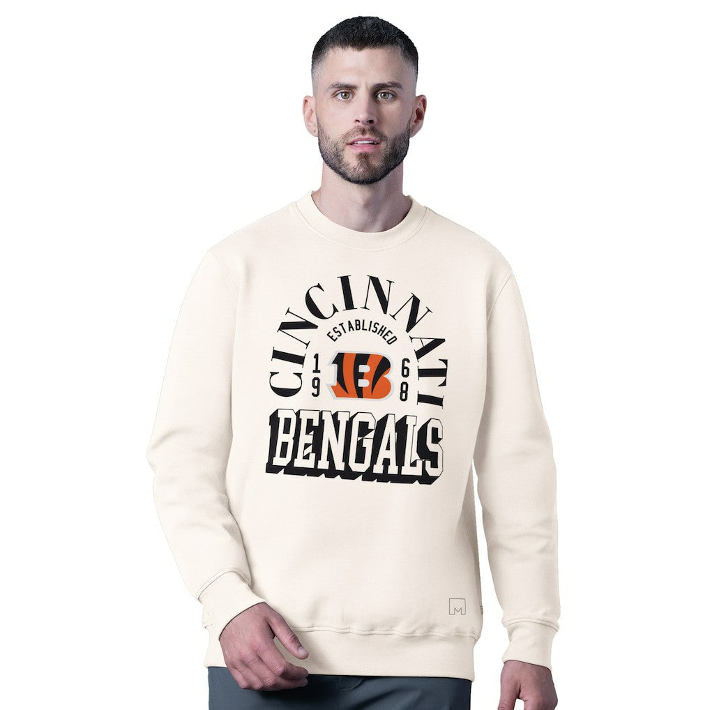 MSX by Michael Strahan Whiteout Tri-Blend Sweatshirt - Cincinnati Bengals Sweatshirts