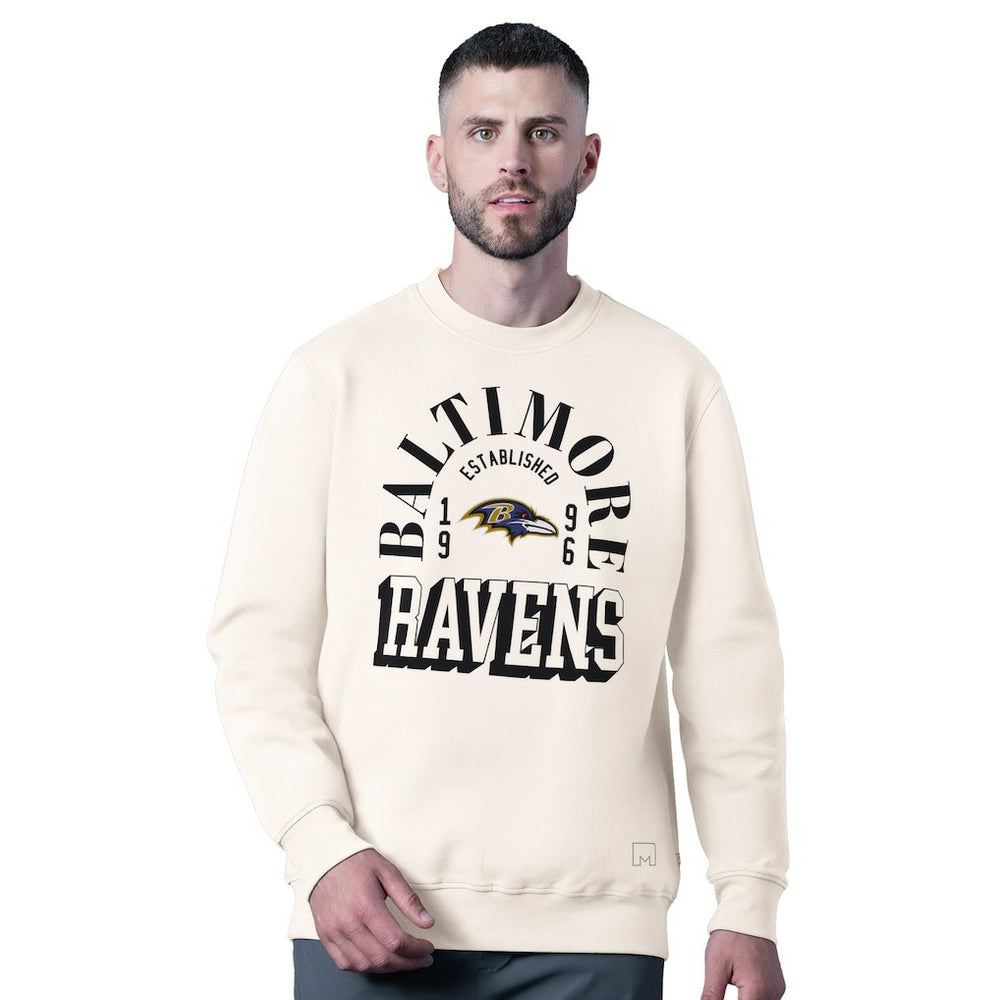 MSX by Michael Strahan Whiteout Tri-Blend Sweatshirt - Baltimore Ravens Sweatshirts