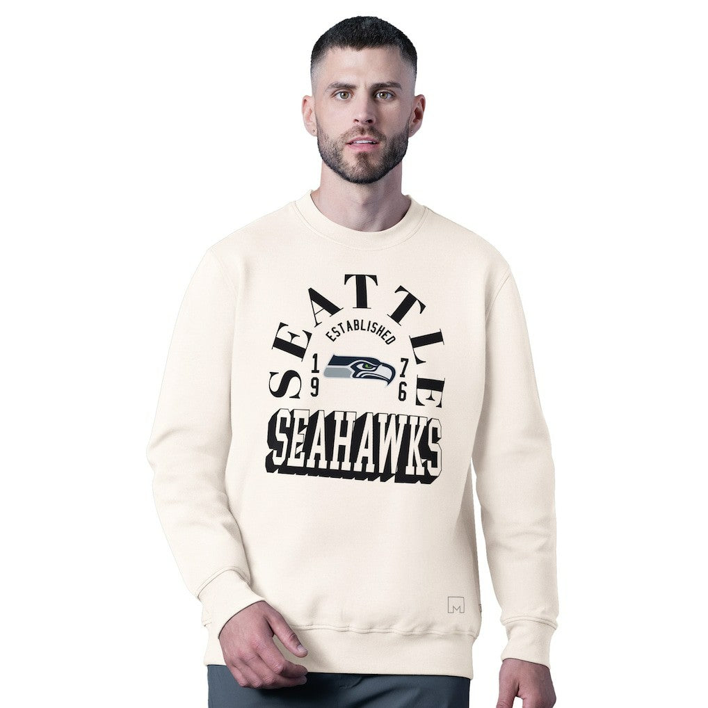 MSX by Michael Strahan Whiteout Tri-Blend Sweatshirt - Seattle Seahawks Sweatshirts