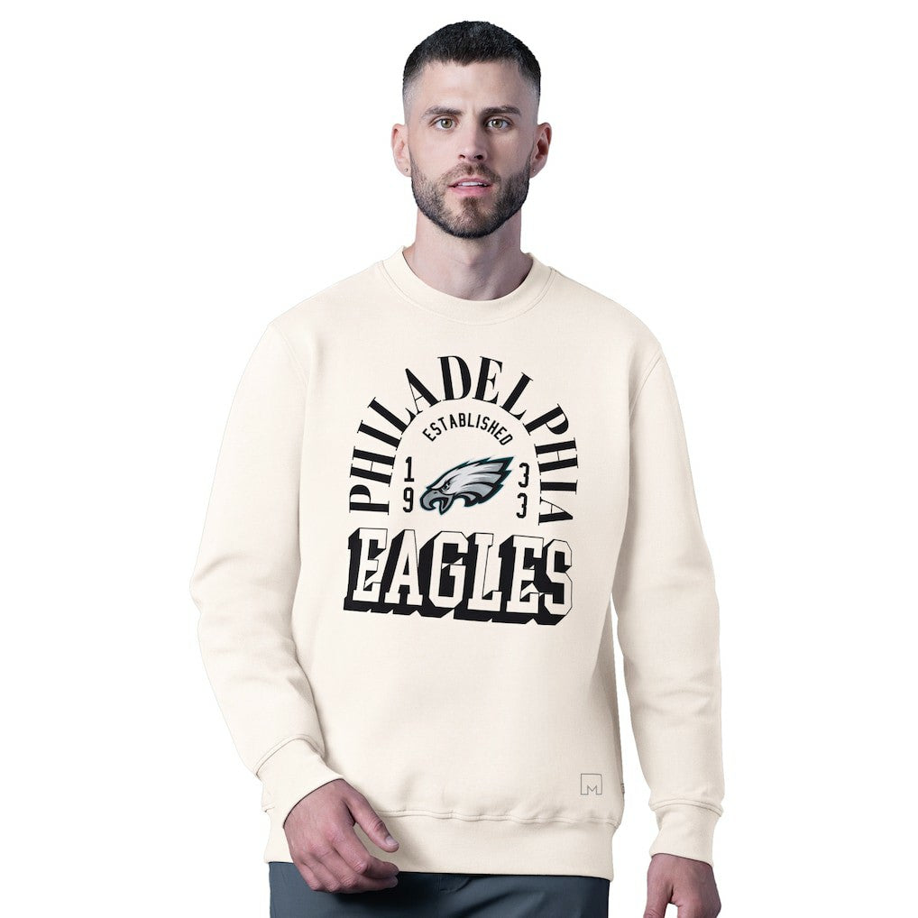 MSX by Michael Strahan Whiteout Tri-Blend Sweatshirt - Philadelphia Eagles Sweatshirts