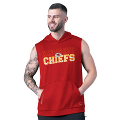 MSX by Michael Strahan Tri-Blend Rebound Sleeveless Hoodie - Kansas City Chiefs Hoodies