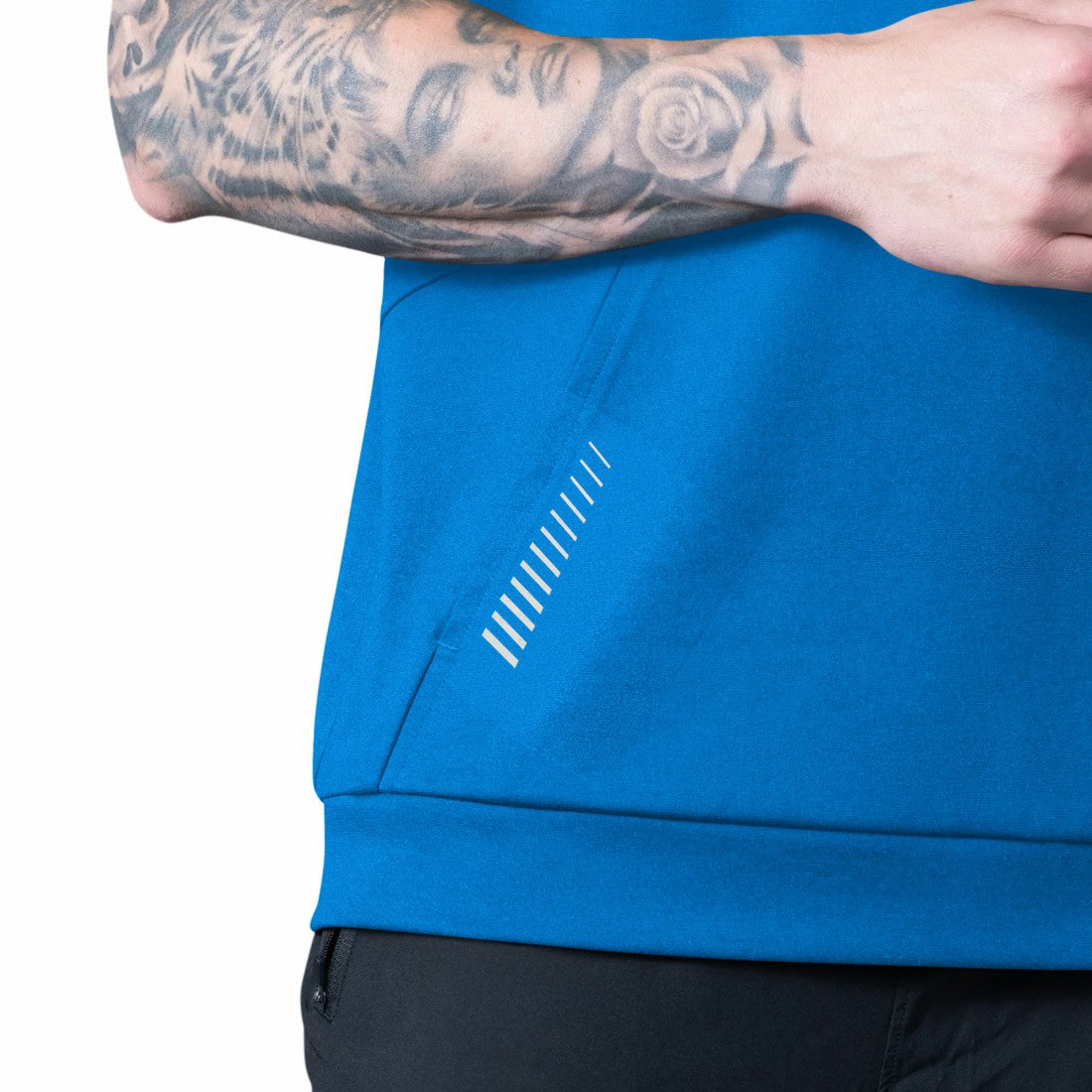 MSX by Michael Strahan Tri-Blend Rebound Sleeveless Hoodie - Detroit Lions Hoodies