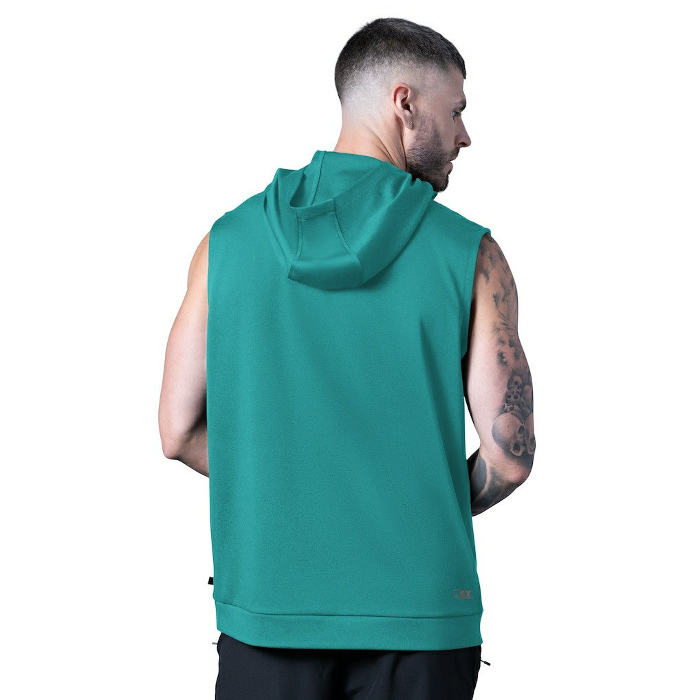 MSX by Michael Strahan Tri-Blend Rebound Sleeveless Hoodie - Miami Dolphins Hoodies
