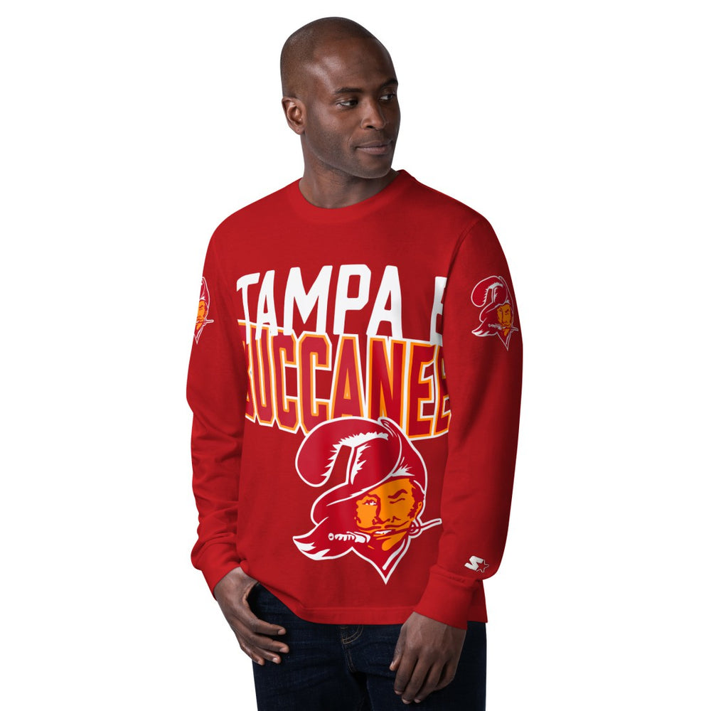 Starter Extreme Clutch Hit Vintage Logo Long Sleeve T-Shirt - Tampa Bay Buccaneers T-shirts