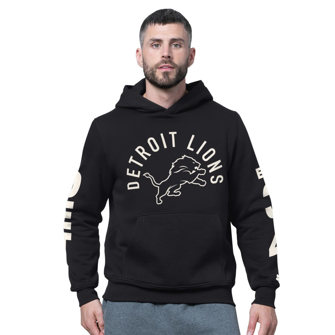 Starter Handoff Fleece Hoodie Sweatshirt - Detroit Lions Hoodies