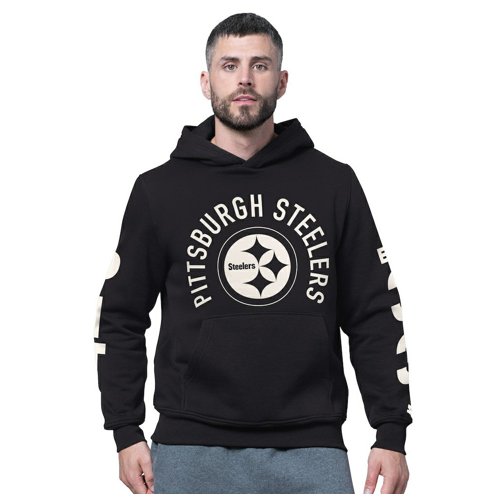 Starter Handoff Fleece Hoodie Sweatshirt - Pittsburgh Steelers Hoodies