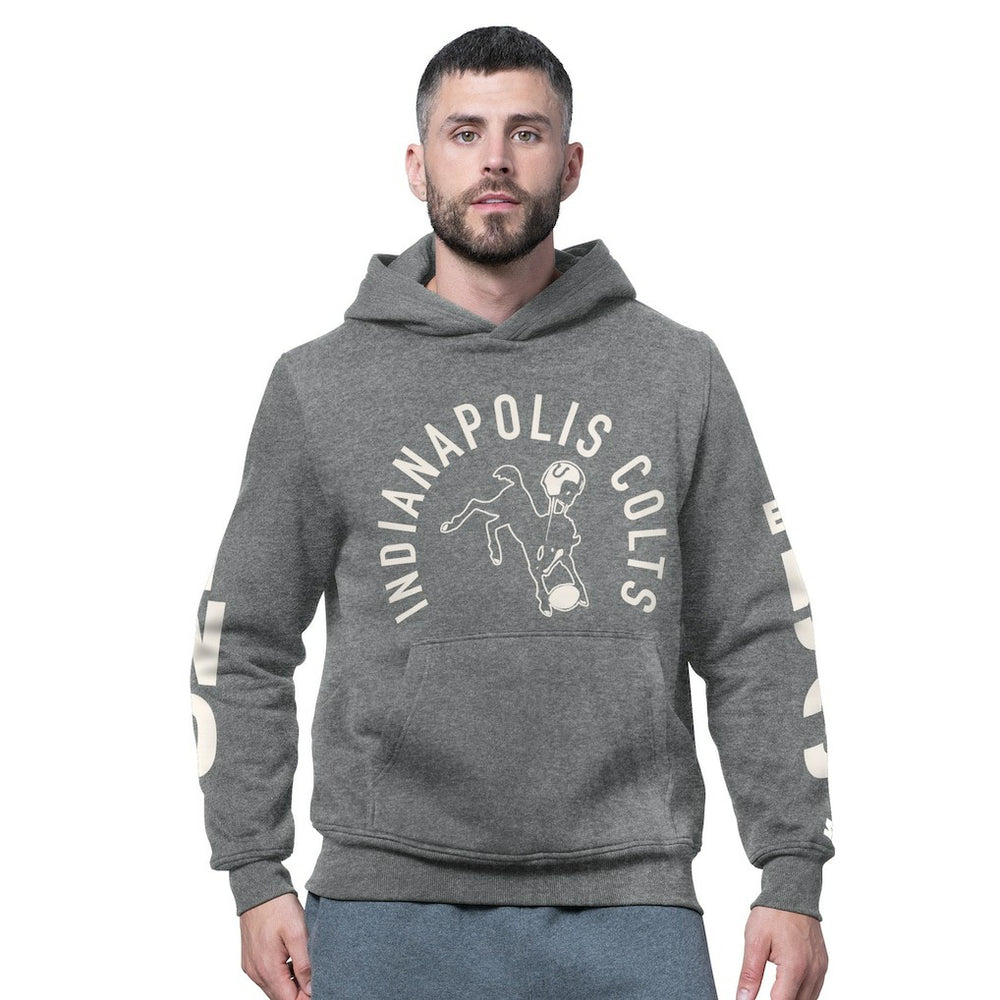 Starter Handoff Vintage Logo Fleece Hoodie Sweatshirt - Indianapolis Colts Hoodies