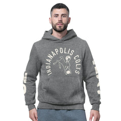 Starter Handoff Vintage Logo Fleece Hoodie Sweatshirt - Indianapolis Colts Hoodies