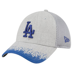 Gray Los Angeles Dodgers New Era Visor Paint Splatter 39THIRTY Flex Hat