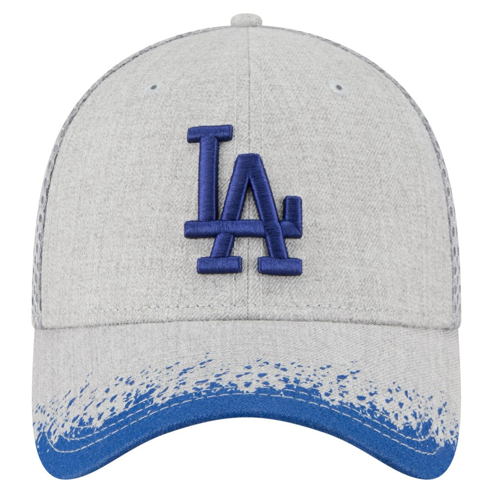 Gray Los Angeles Dodgers New Era Visor Paint Splatter 39THIRTY Flex Hat