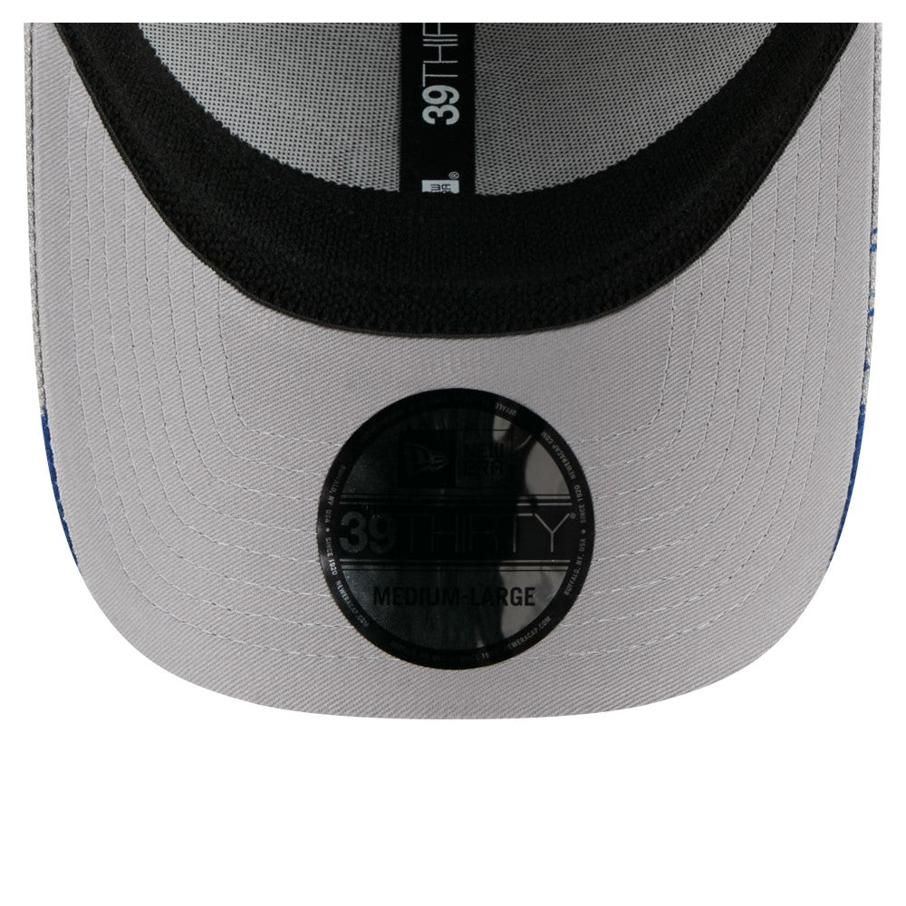 Gray Los Angeles Dodgers New Era Visor Paint Splatter 39THIRTY Flex Hat