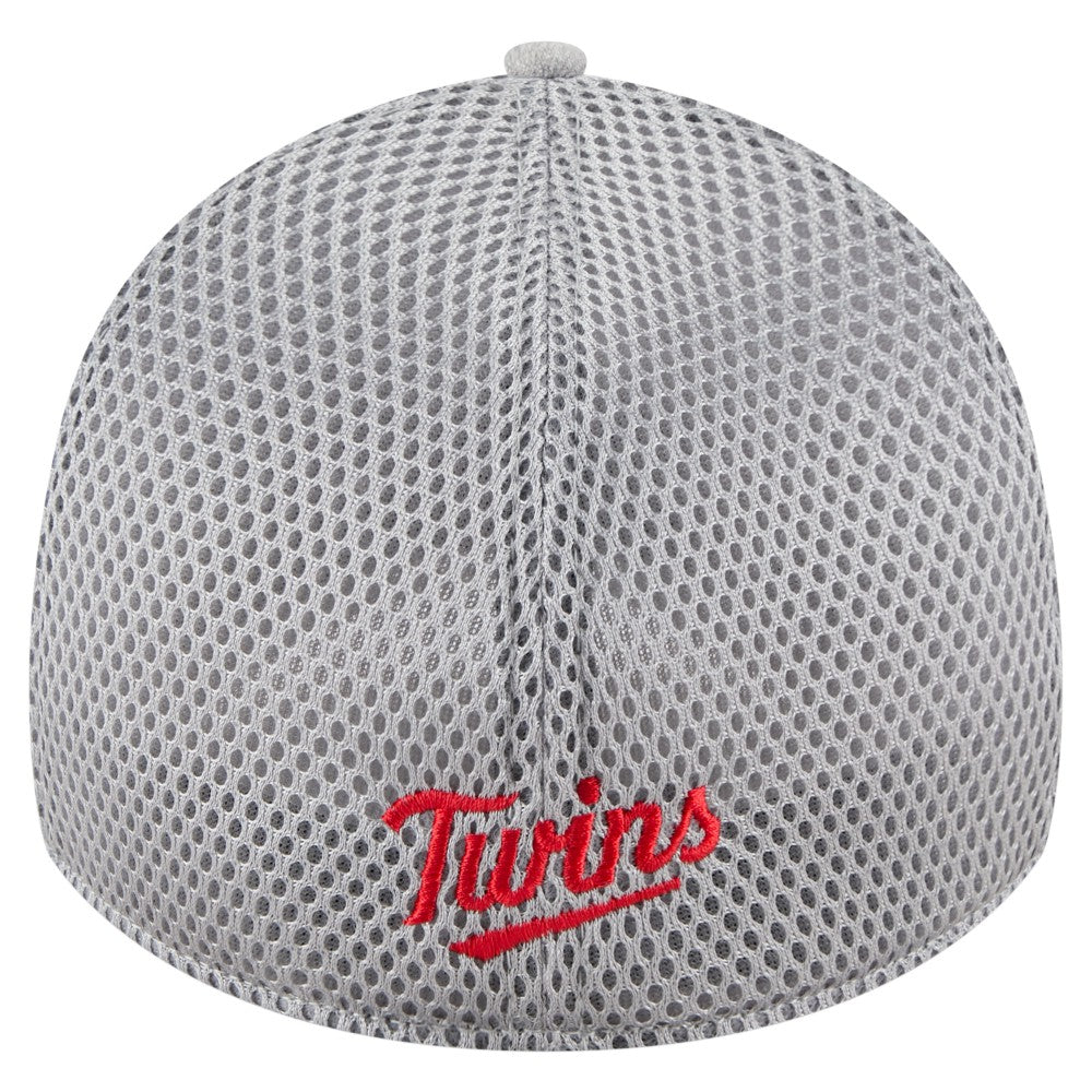 Gray Minnesota Twins New Era Visor Paint Splatter 39THIRTY Flex Hat