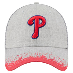 Gray Philadelphia Phillies New Era Visor Paint Splatter 39THIRTY Flex Hat