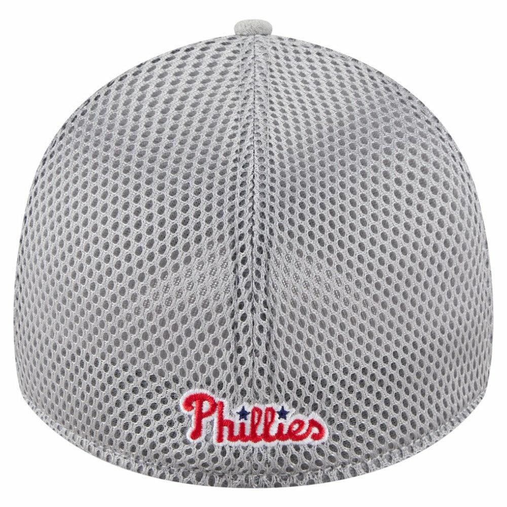 Gray Philadelphia Phillies New Era Visor Paint Splatter 39THIRTY Flex Hat