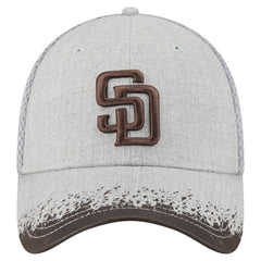 Gray San Diego Padres New Era Visor Paint Splatter 39THIRTY Flex Hat