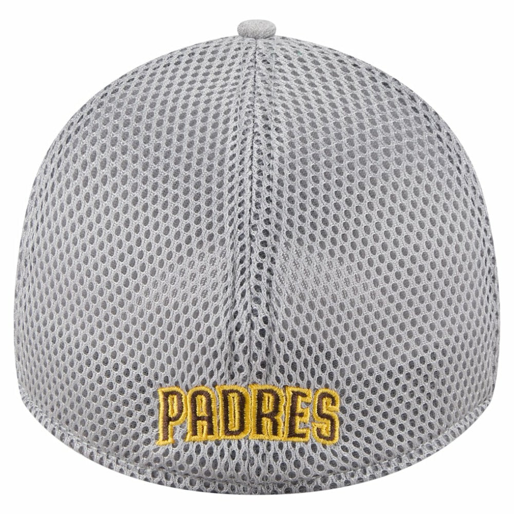 Gray San Diego Padres New Era Visor Paint Splatter 39THIRTY Flex Hat