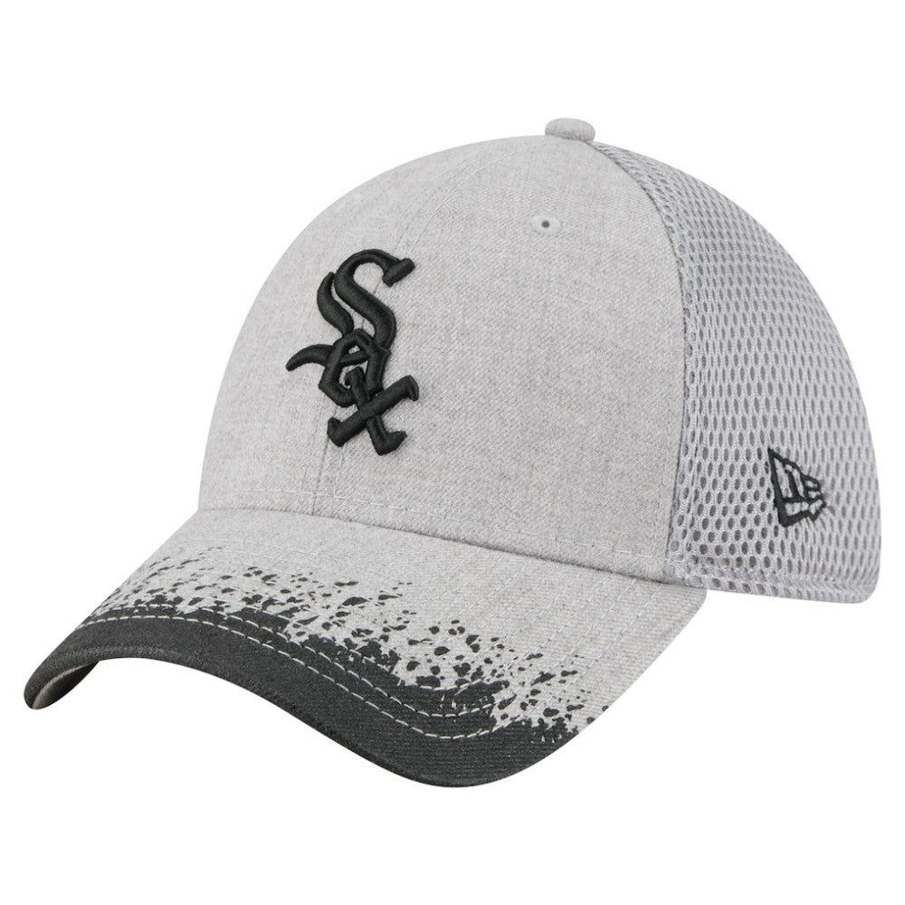 Gray Chicago White Sox New Era Visor Paint Splatter 39THIRTY Flex Hat