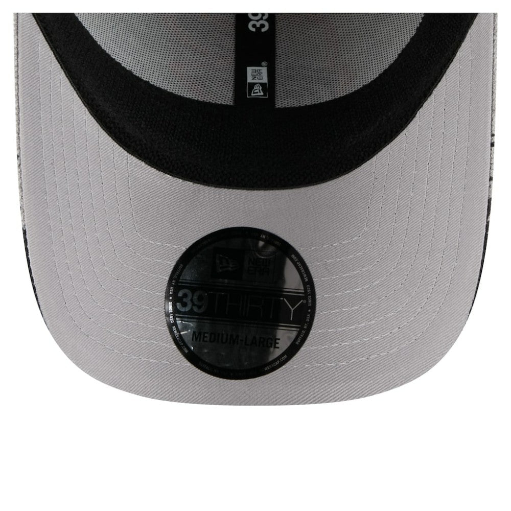 Gray Baltimore Orioles New Era Visor Paint Splatter 39THIRTY Flex Hat