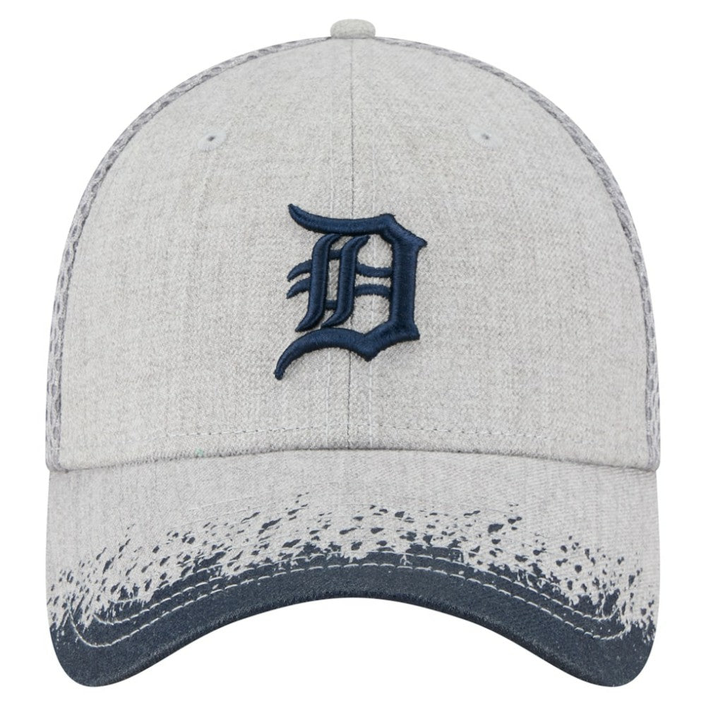 Gray Detroit Tigers New Era Visor Paint Splatter 39THIRTY Flex Hat