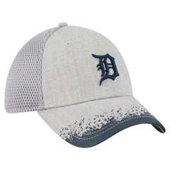 Gray Detroit Tigers New Era Visor Paint Splatter 39THIRTY Flex Hat