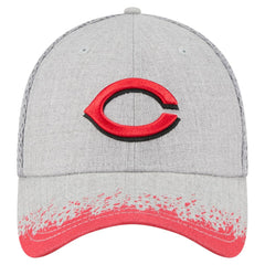 Gray Cincinnati Reds New Era Visor Paint Splatter 39THIRTY Flex Hat