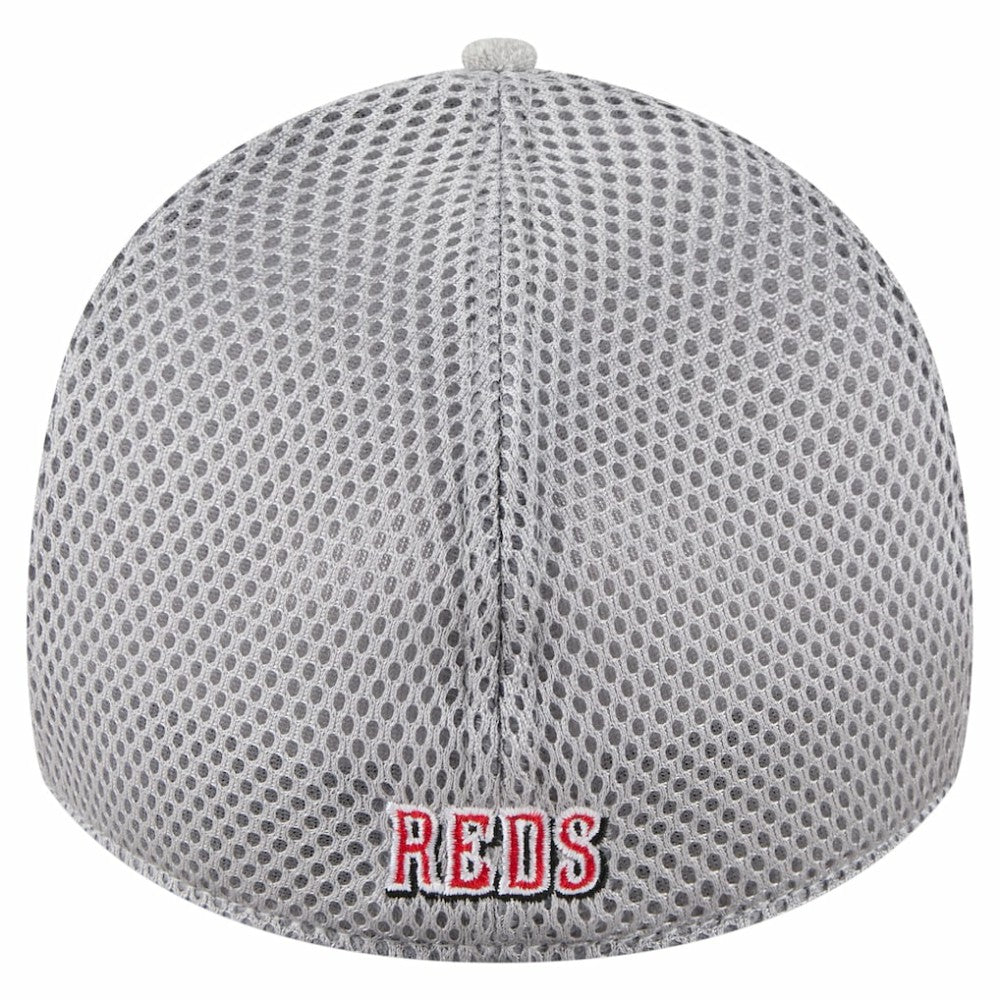 Gray Cincinnati Reds New Era Visor Paint Splatter 39THIRTY Flex Hat