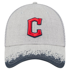 Gray Cleveland Guardians New Era Visor Paint Splatter 39THIRTY Flex Hat