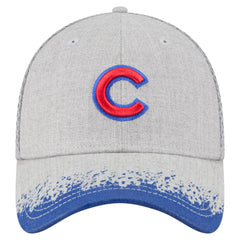 Gray Chicago Cubs New Era Visor Paint Splatter 39THIRTY Flex Hat