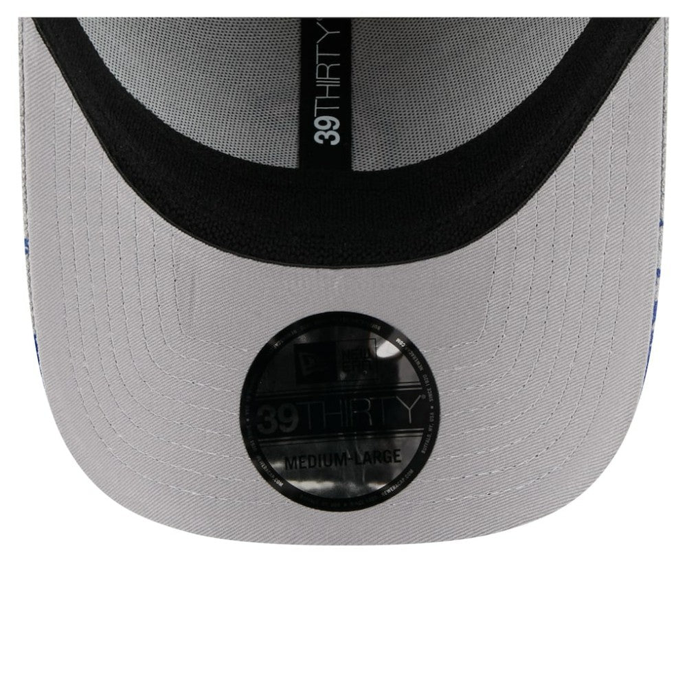 Gray Chicago Cubs New Era Visor Paint Splatter 39THIRTY Flex Hat