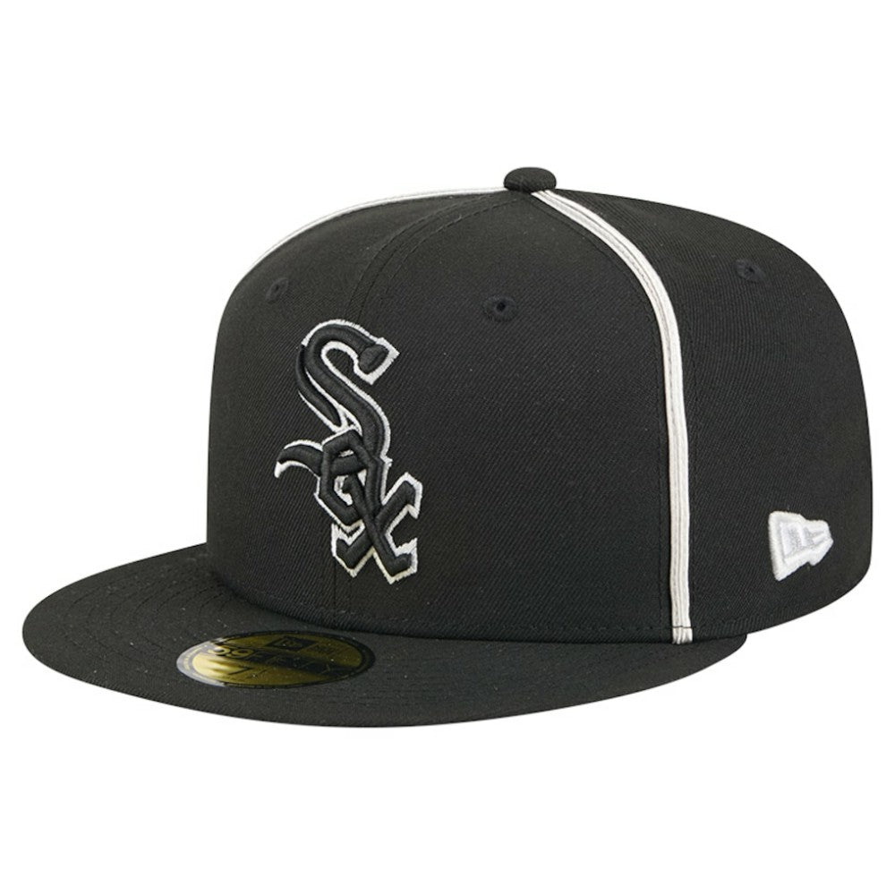 Black Chicago White Sox New Era Soutache 59FIFTY Fitted Hat