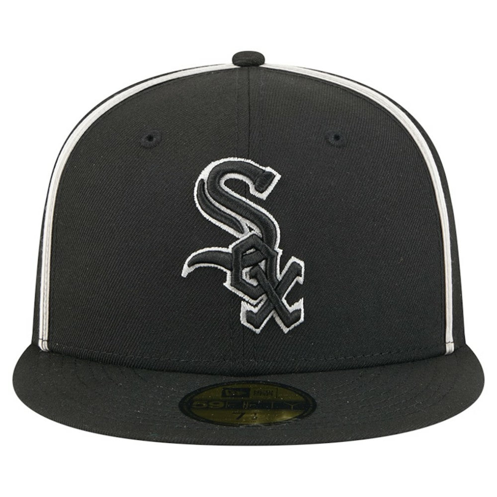 Black Chicago White Sox New Era Soutache 59FIFTY Fitted Hat