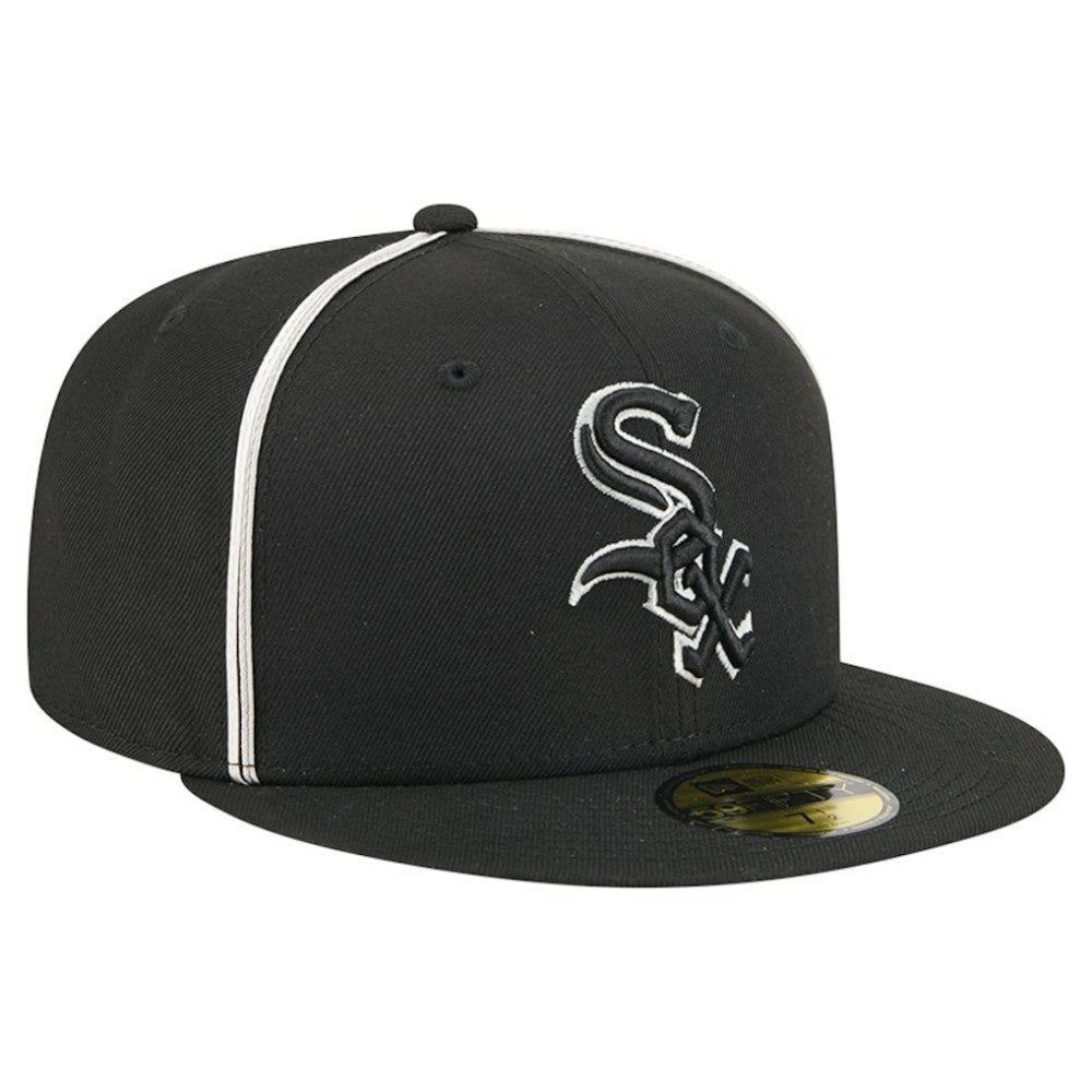 Black Chicago White Sox New Era Soutache 59FIFTY Fitted Hat