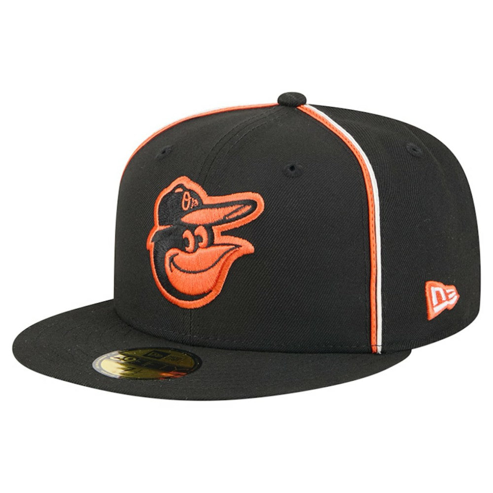 Black Baltimore Orioles New Era Soutache 59FIFTY Fitted Hat